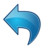 Actions blue arrow undo Icon